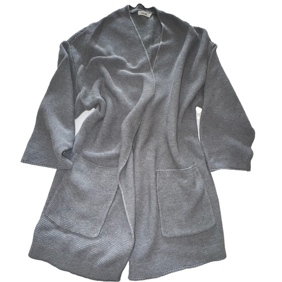 MOD REF Chunky Gray Cardigan Oversized all season sz S-M-L - Picture 2 of 11